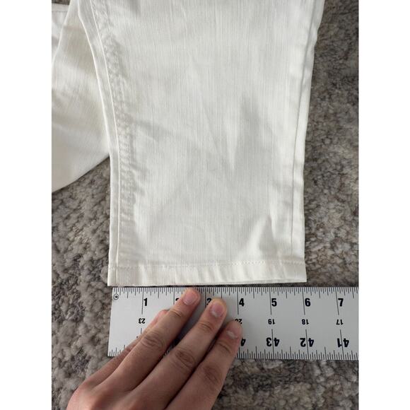 Tommy Hilfiger Sz 8 Y2k Distressed Ella Twill Slim Boyfriend Sequin Jeans White - Picture 7 of 12